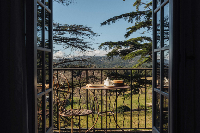 Vue du balcon - hôtel Zonza